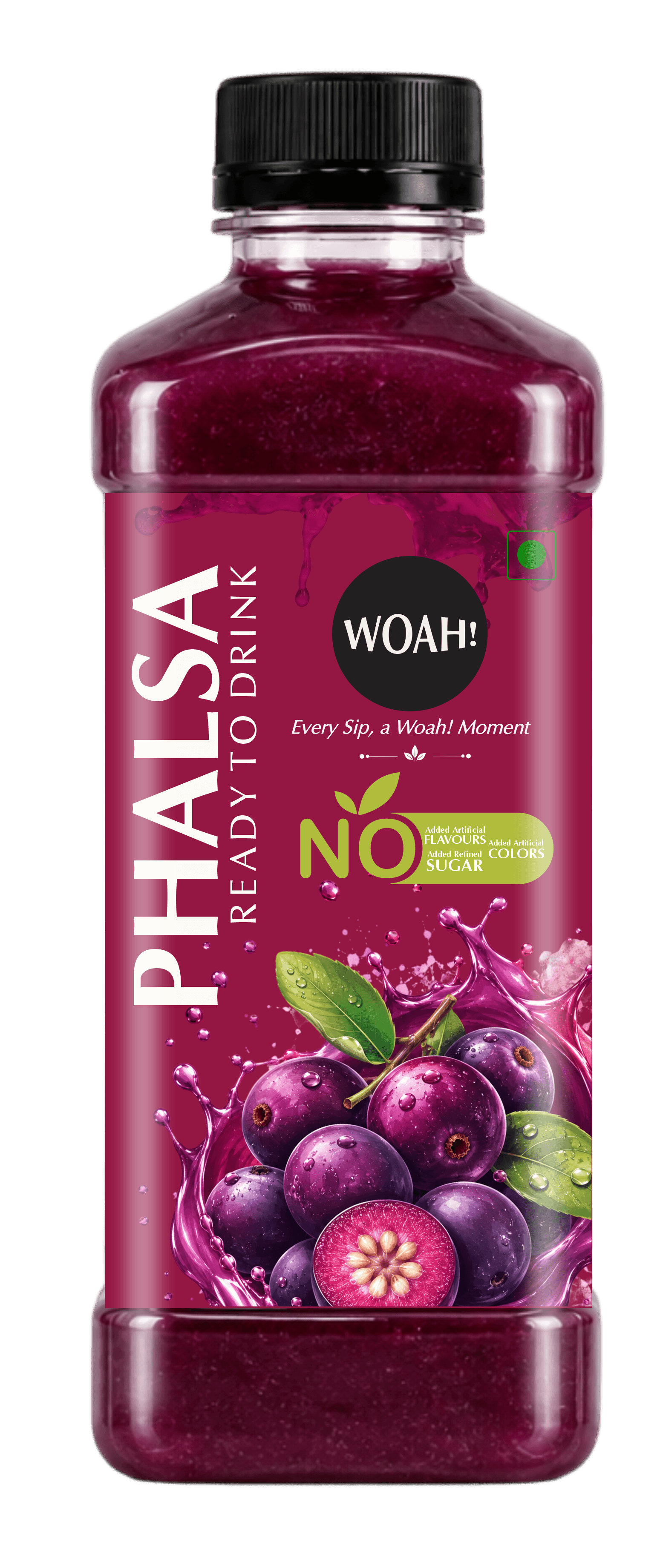 Woah! Phalsa 250 ml bottle — no added refined sugar